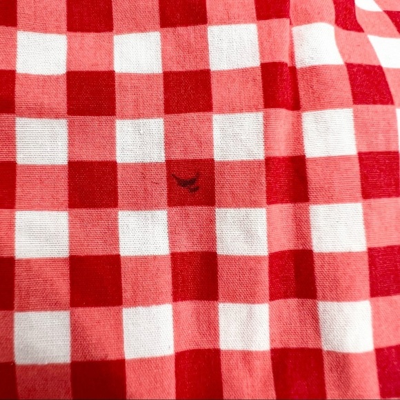 ELEANOR ROSE James Button Down Long Sleeve Shirt in Red Gingham, Size 5/6 - Picture 5 of 6